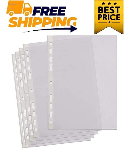 200 clear punch pockets - clear,