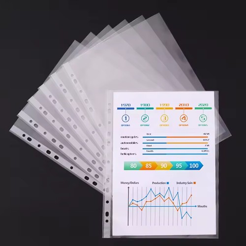 100 clear punched poly - x,