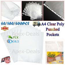 50/100/500x Clear Plastic A4
