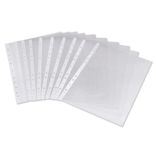 Clear punched poly - punched, pockets