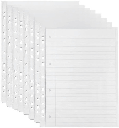 Clear plastic punched - a4,
