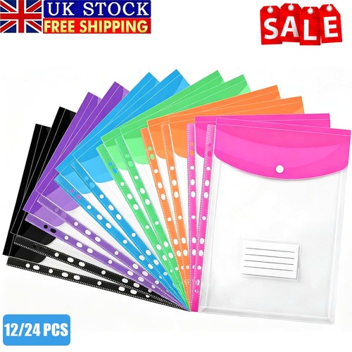 Punched plastic wallets - a4,