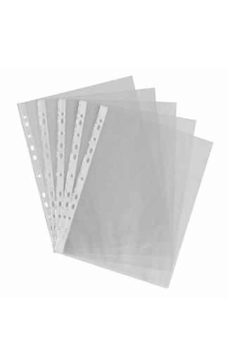 Punched pockets plastic - a4,