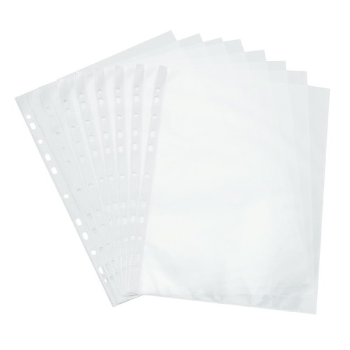 Clear punched poly pockets - a4,