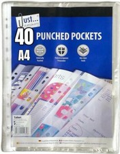 40 X A4 PLASTIC PUNCH PUNCHED