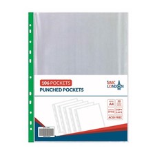 A4 Clear Punched Poly Pockets