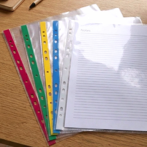 Punched pockets clear - punched,